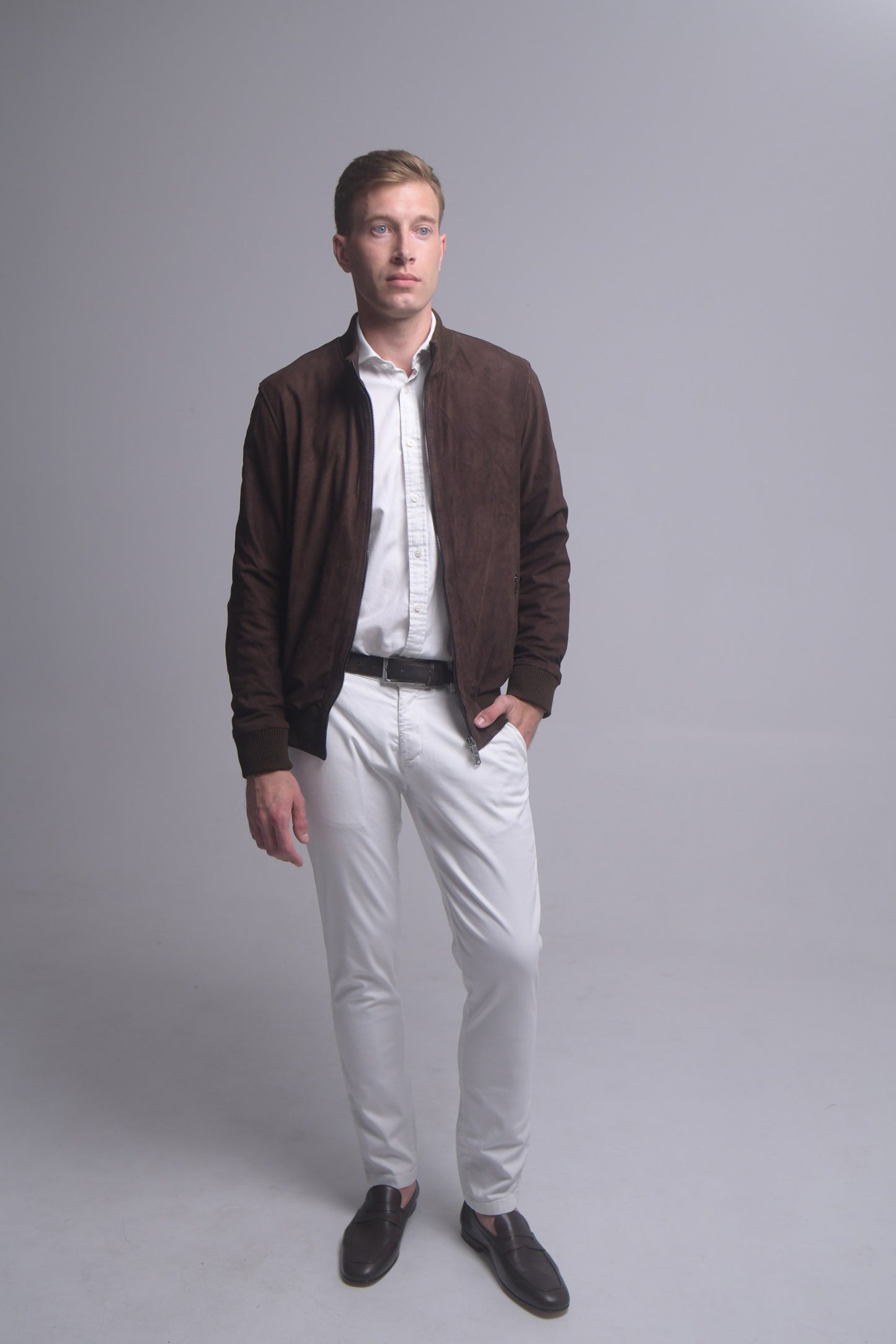 The Bomber - suede edition - espresso
