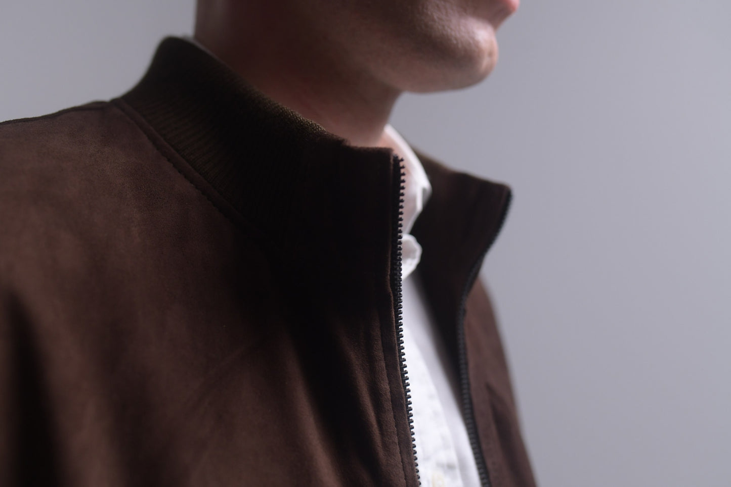 The Bomber - suede edition - espresso