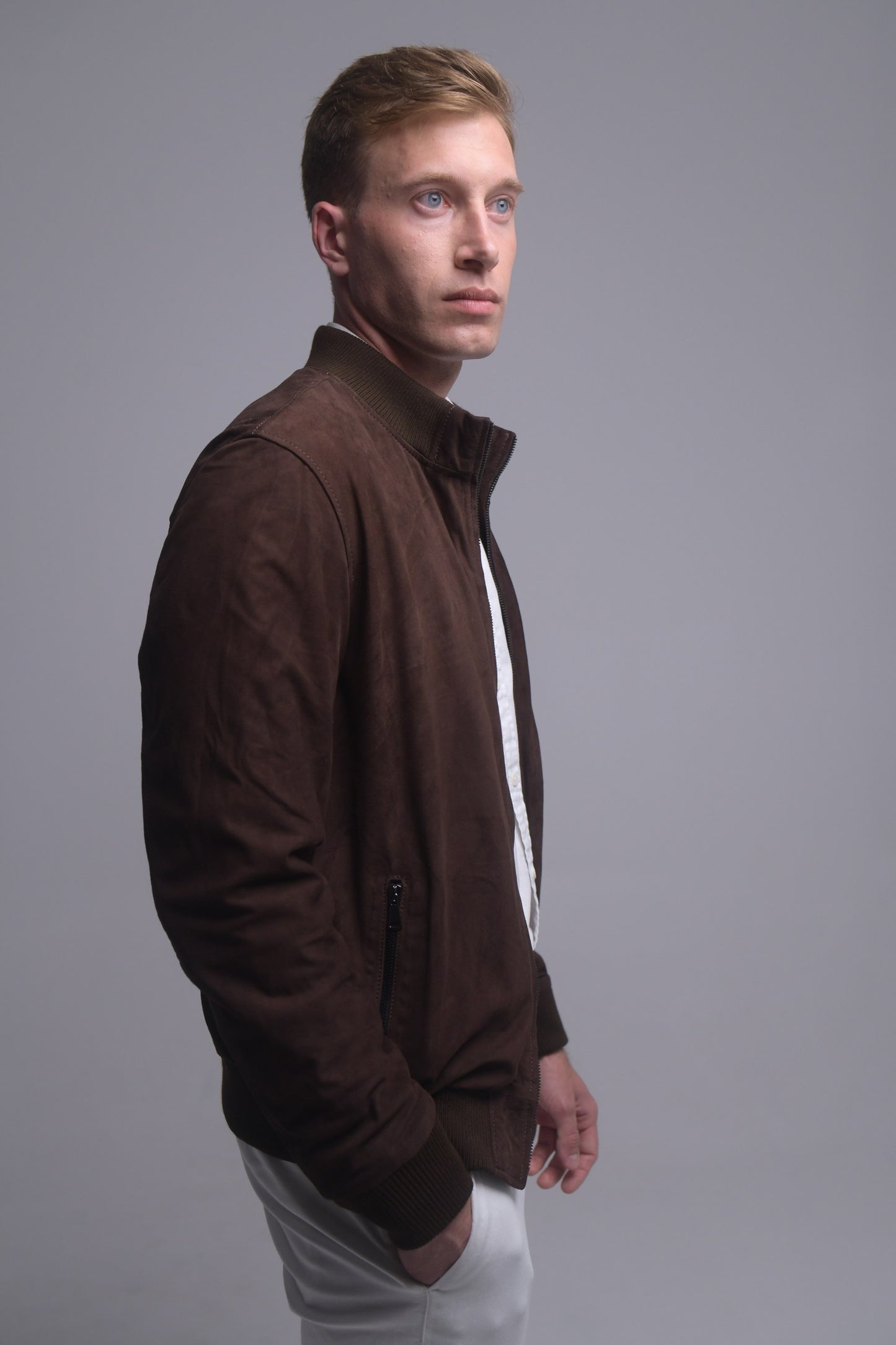 The Bomber - suede edition - espresso