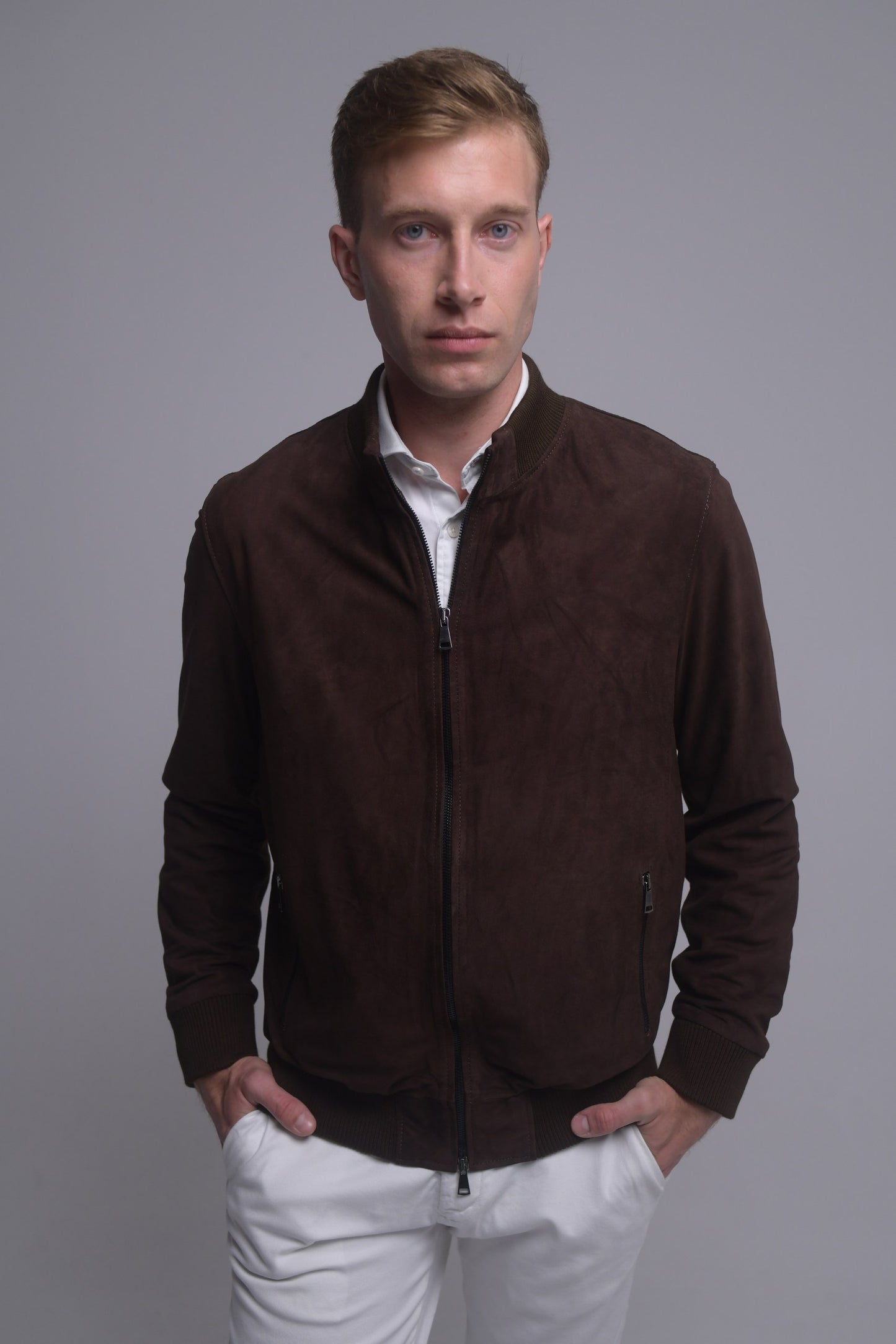 The Bomber - suede edition - espresso